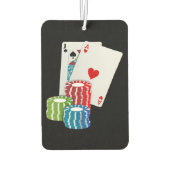 ブラックジャックとトランプのポーカーチップ カーエアーフレッシュナー (裏面)