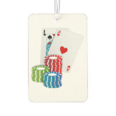 ブラックジャックとトランプのポーカーチップ カーエアーフレッシュナー (裏面)