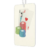 ブラックジャックとトランプのポーカーチップ カーエアーフレッシュナー (左)