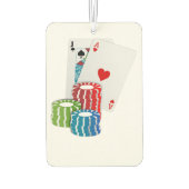 ブラックジャックとトランプのポーカーチップ カーエアーフレッシュナー (裏面)