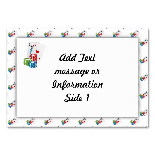 ブラックジャックとトランプのポーカーチップ テーブルナンバー (正面)