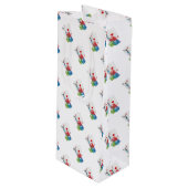 ブラックジャックとトランプのポーカーチップ ワインギフトバッグ (正面アングル)