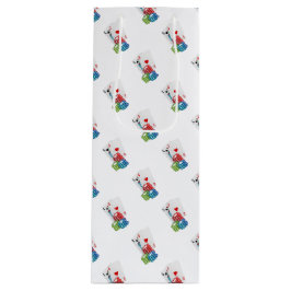 ブラックジャックとトランプのポーカーチップ ワインギフトバッグ