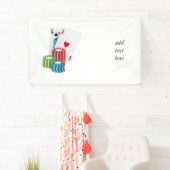 ブラックジャックとトランプのポーカーチップ 横断幕 (インサイチュ)