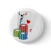 ブラックジャックとトランプのポーカーチップ