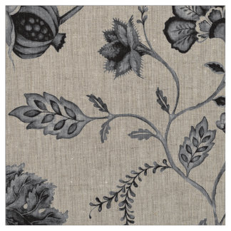 ブラックジャックの花柄 ファブリック