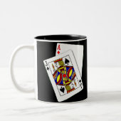 ブラックジャックの賭博のマグ ツートーンマグカップ (左)