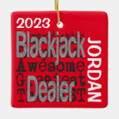 ブラックジャックディーラー超並外カスタム セラミックオーナメント (正面)