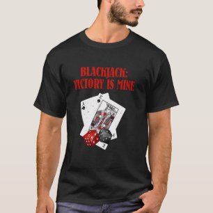 ブラックジャック勝利は鉱山ヴィンテージ賭博 Tシャツ