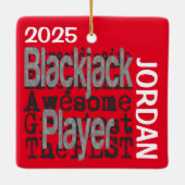 ブラックジャック選手の並外カスタム セラミックオーナメント (裏面)