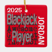 ブラックジャック選手の並外カスタム セラミックオーナメント (正面)