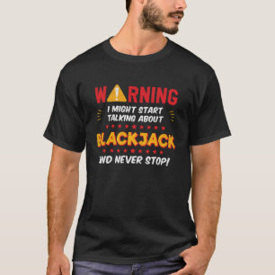 ブラックジャック21カード賭博ジョークグラフィック Tシャツ