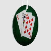 ブラックジャック21ポイント – エース、キング、テン オーナメント (正面)