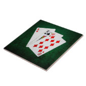 ブラックジャック21ポイント – エース、キング、テン タイル (側面)