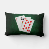 ブラックジャック21ポイント – エース、キング、テン ランバークッション (裏面)