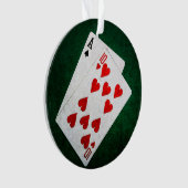 ブラックジャック21ポイント – エース、テン オーナメント (正面)