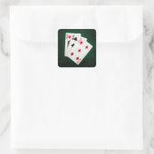 ブラックジャック21ポイント – クイーン、6、5 スクエアシール (バッグ)