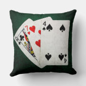 ブラックジャック21ポイント – クイーン、7、4 クッション (裏面)