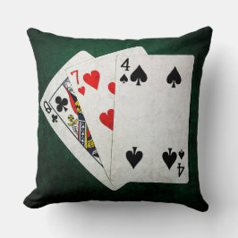 ブラックジャック21ポイント – クイーン、7、4 クッション