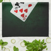 ブラックジャック21ポイント – 10、9、2 キッチンタオル (折り畳み)