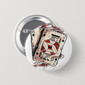 ブラックジャック21枚のカード 缶バッジ (正面&裏面)