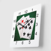 ブラックジャック21 - 7、7、7 スクエア壁時計 (傾斜)