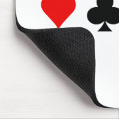ブラックジャック/トランプのポーカーカードスーツ:ベクトルアート: マウスパッド (コーナー)