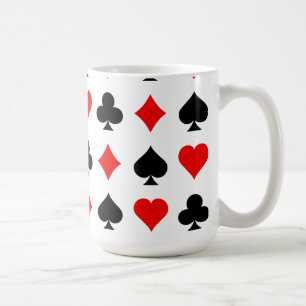 ブラックジャック/トランプのポーカーカードスーツ: ベクトル芸術: コーヒーマグカップ
