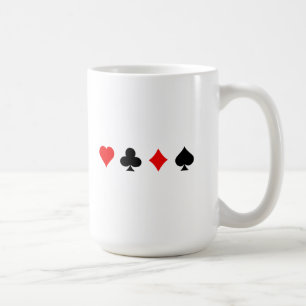 ブラックジャック/トランプのポーカーカードスーツ: ベクトル芸術: コーヒーマグカップ