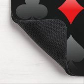 ブラックジャック/トランプのポーカーカードスーツ: ベクトル芸術: マウスパッド (コーナー)