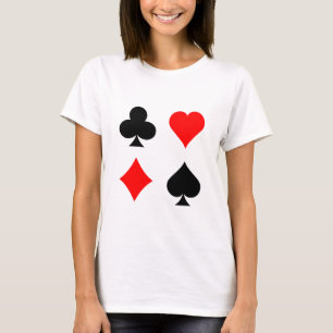 ブラックジャック/トランプのポーカーカードスーツ: ベクトル芸術: Tシャツ