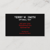 ブラックジャック・ビジネス・カード 名刺 (裏面)