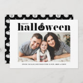 ブラックジャック – o' – ランタン写真ハッピーハローウィン 案内状 (正面/裏面)