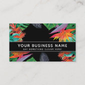 ブラックジャングルトロピカルモダンエレガントプロフェッショナル 予約カード (正面)