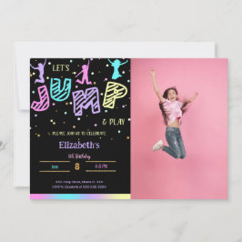 ブラックジャンプ誕生日写真招待状 招待状