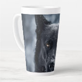 ブラックジャーマンシェパード カフェラテマグ (左アングル)