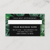 ブラックジャ離れングモダンエレガントプロフェッショナル 予約カード (裏面)