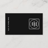 ブラックジュエリーイヤリング表示カード | カスタムロゴ 名刺 (正面)