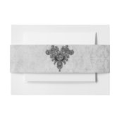 ブラックジュエル結婚ゴシック 招待状ベリーバンド (正面例)