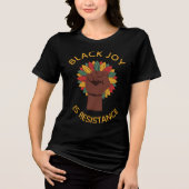 ブラックジョイは抵抗の拳 トライブレンドTシャツ (正面)