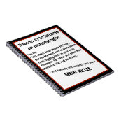 ブラックジョークの考古学者の連続殺人犯の冗談 ノートブック (右側)