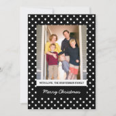 ブラックスウィート水玉模様ホリデーフォトフラットカード シーズンカード (正面)