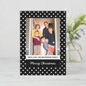 ブラックスウィート水玉模様ホリデーフォトフラットカード シーズンカード (スタンド正面)