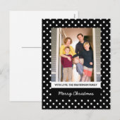 ブラックスウィート水玉模様ホリデーフォトポストカード シーズンポストカード (正面/裏面)