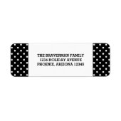 ブラックスウィート水玉模様ホリデー住所 シール (正面)