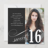 ブラックスウィート16パーティの招待状 招待状 (正面)