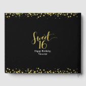 ブラックスウィート16誕生日キープサケ実在ゴールドフォイル ゲストブック (裏面)