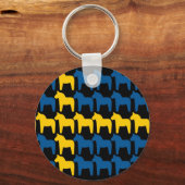 ブラックスウェーデンダラ国旗 キーホルダー (正面)