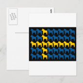 ブラックスウェーデンダラ国旗 ポストカード (正面/裏面)