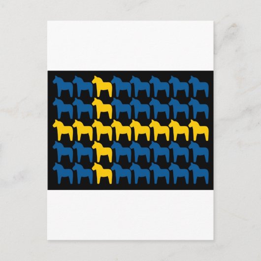 ブラックスウェーデンダラ国旗 ポストカード (正面)